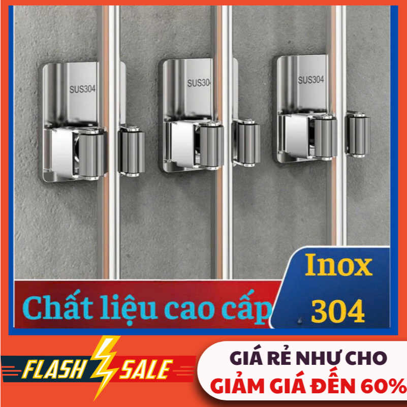 Giá/ Móc Treo Cây Lau Nhà Inox (Đơn)