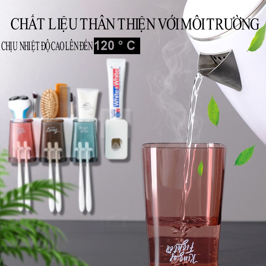 Giá treo bàn chải Kem đánh răng 2-4 cốc (Có Nặng Kem)