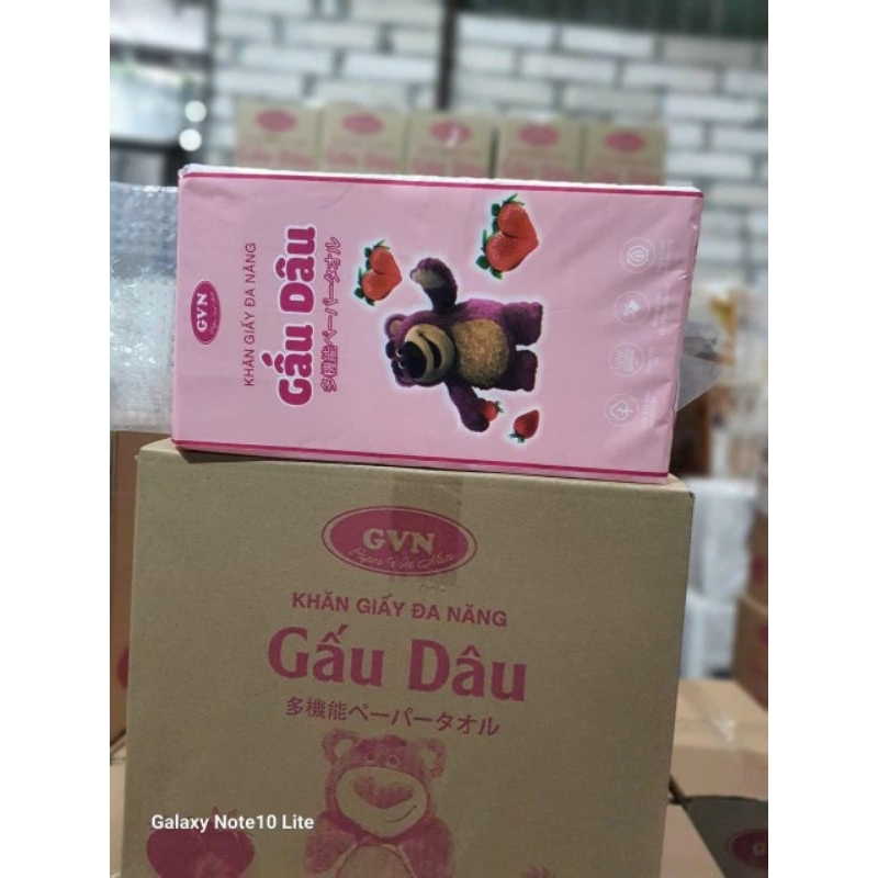 Khăn Giấy Rút Treo Tường Đa Năng Gấu Dâu Loại 500g