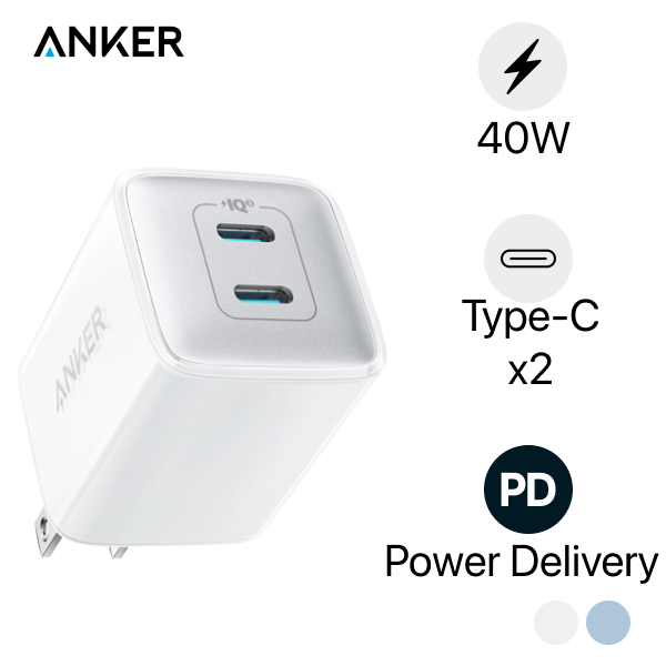 Cốc sạc 2 cổng Anker 521 Nano Pro 2C 40W