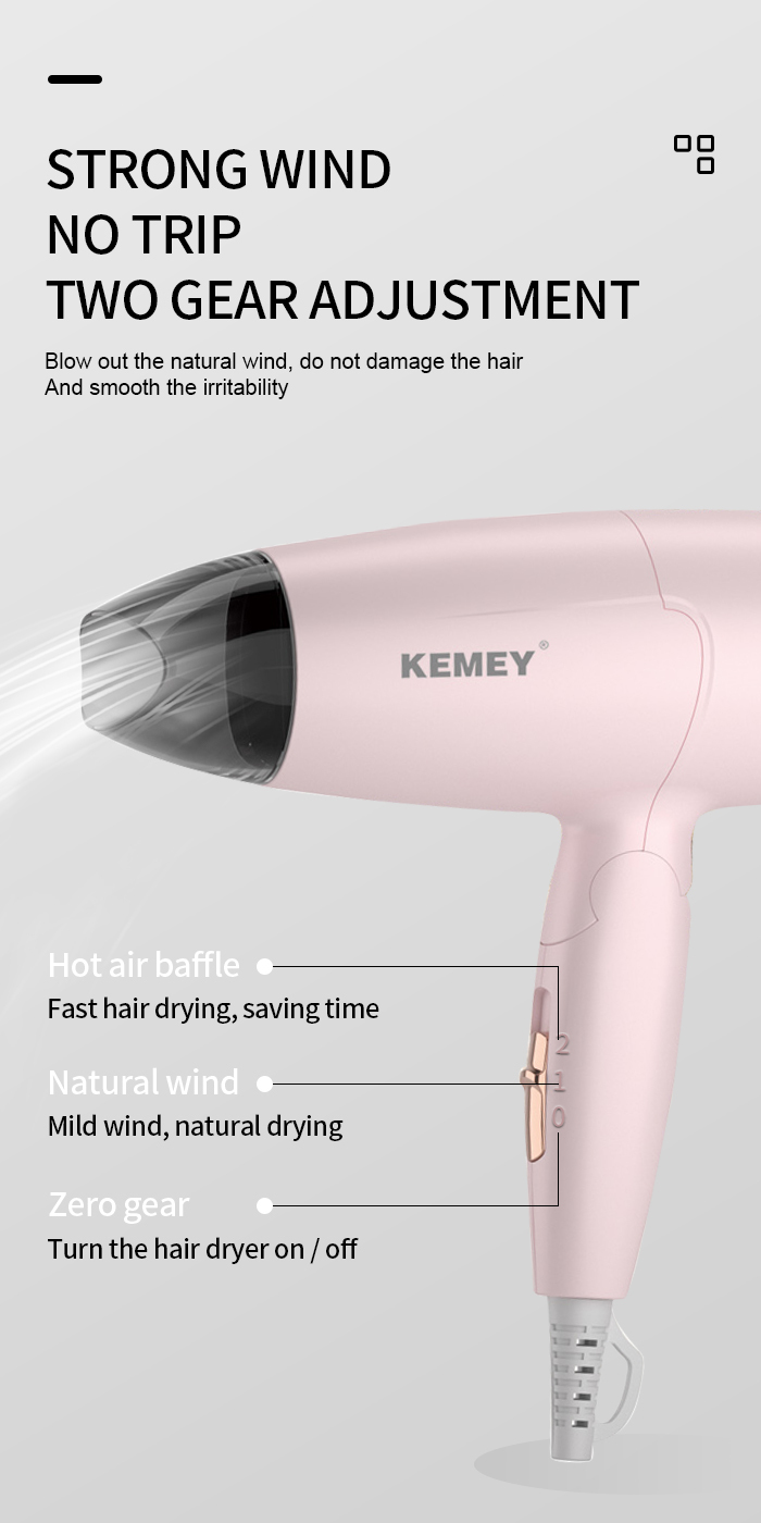 Máy Sấy Tóc Kemey KM-6837. Kemei