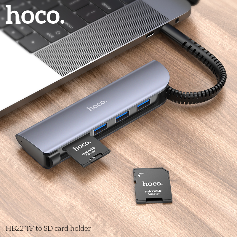 Đầu Adapter đựng đọc thẻ nhớ Hoco HB22