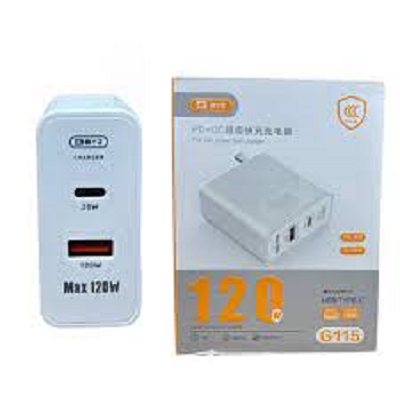 Cốc sạc 2 cổng Nhanh 120W BYZ G115