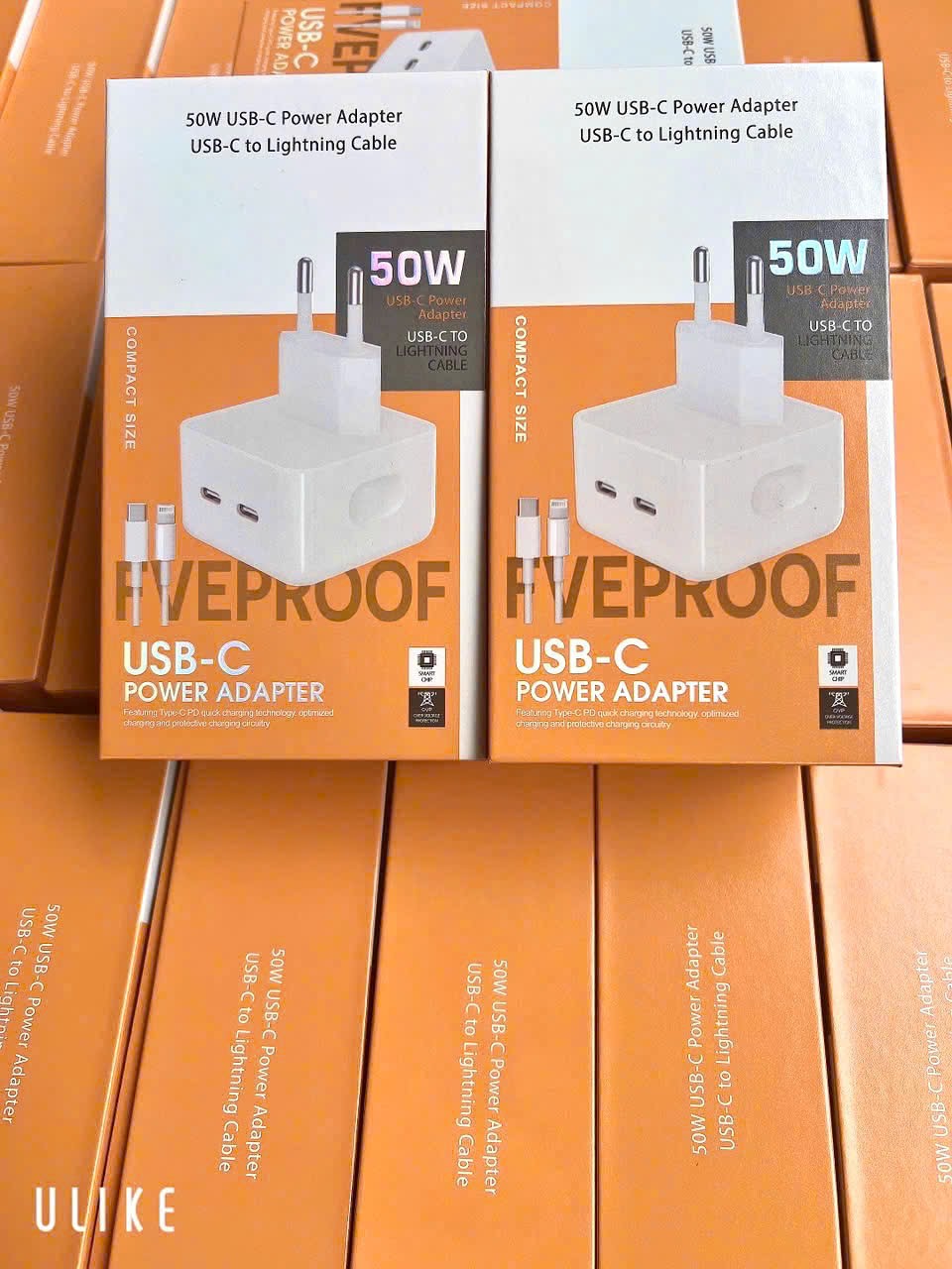 Bộ sạc TypeC-Lingting 50w 2 cổng TypeC cho IP/ipad