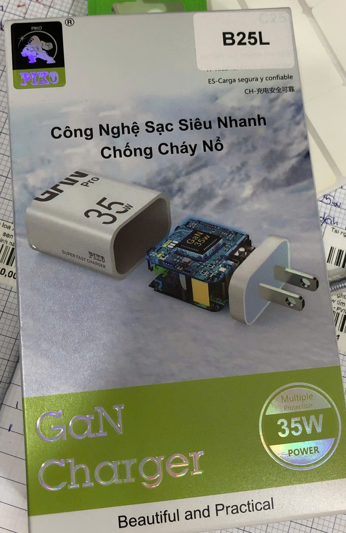 Bộ sạc TypeC-Lighting iphone Piko B25L 35w