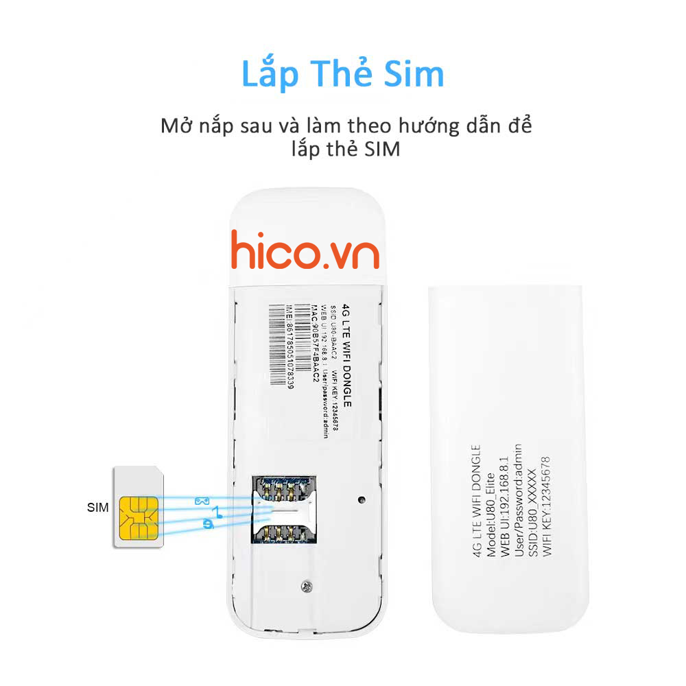 Cục modem USB Phát Wifi từ sim 4G Olax U80 dạng USB