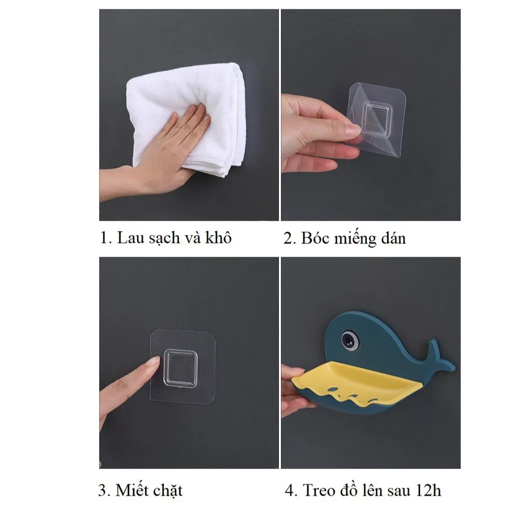 Kệ dán tường đựng xà phòng hình cá heo