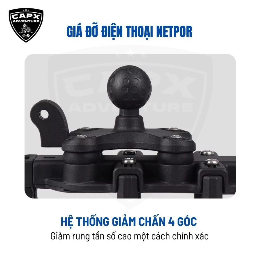 Kệ Xe máy đỡ điện thoại NETPOR TQ-099 (Có Mũ)