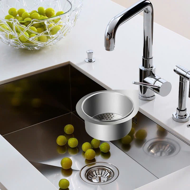 Khay Lọc Rác Gắn Bồn Rửa Bát Bằng Thép
