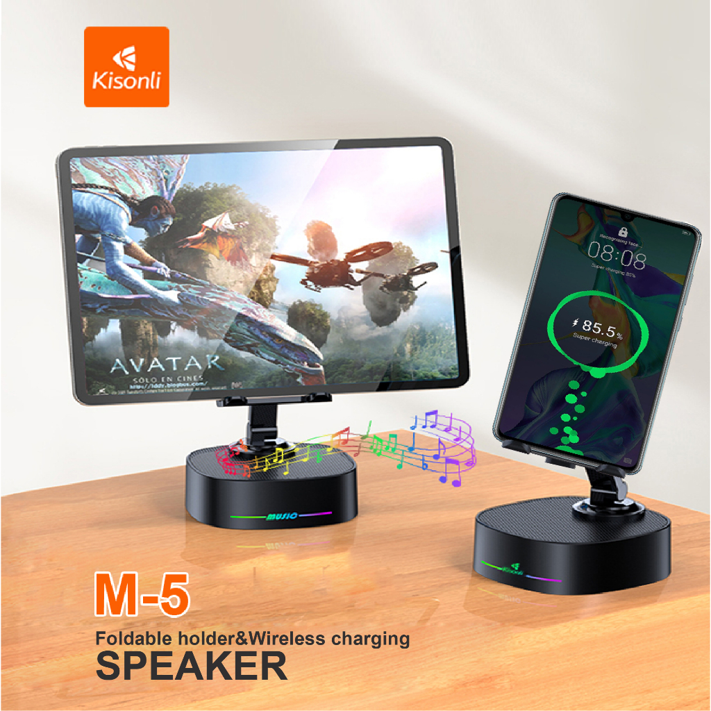 Loa Bluetooth kiêm sạc không dây 5in1 Kisonli M-5