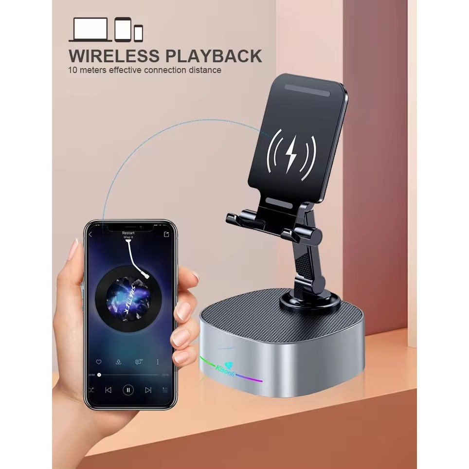 Loa Bluetooth kiêm sạc không dây 5in1 Kisonli M-5