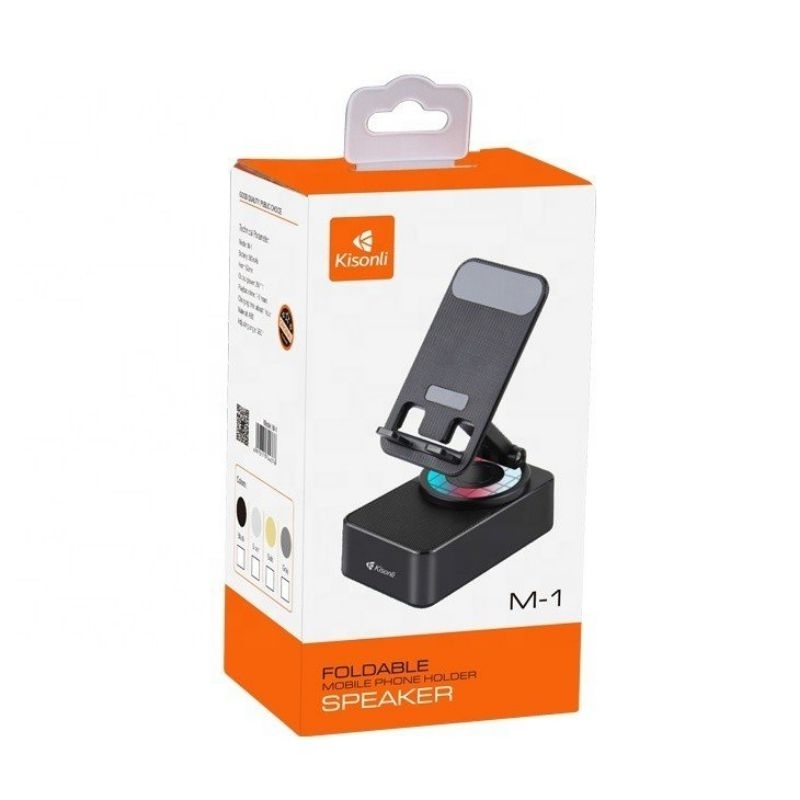 Loa Bluetooth Kisonli M1 3in1 (Kiêm Giá Đỡ – Xoay 360 Độ – Led Theo Điệu Nhạc)