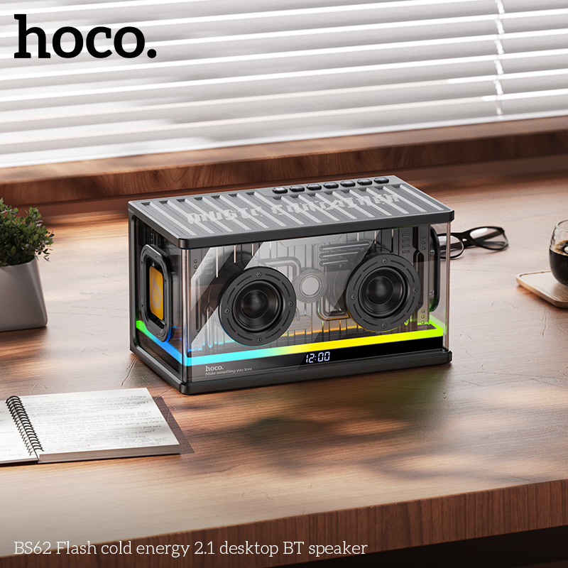 Loa bluetooth hoco BS62 kèm 2 Micro - Nâu