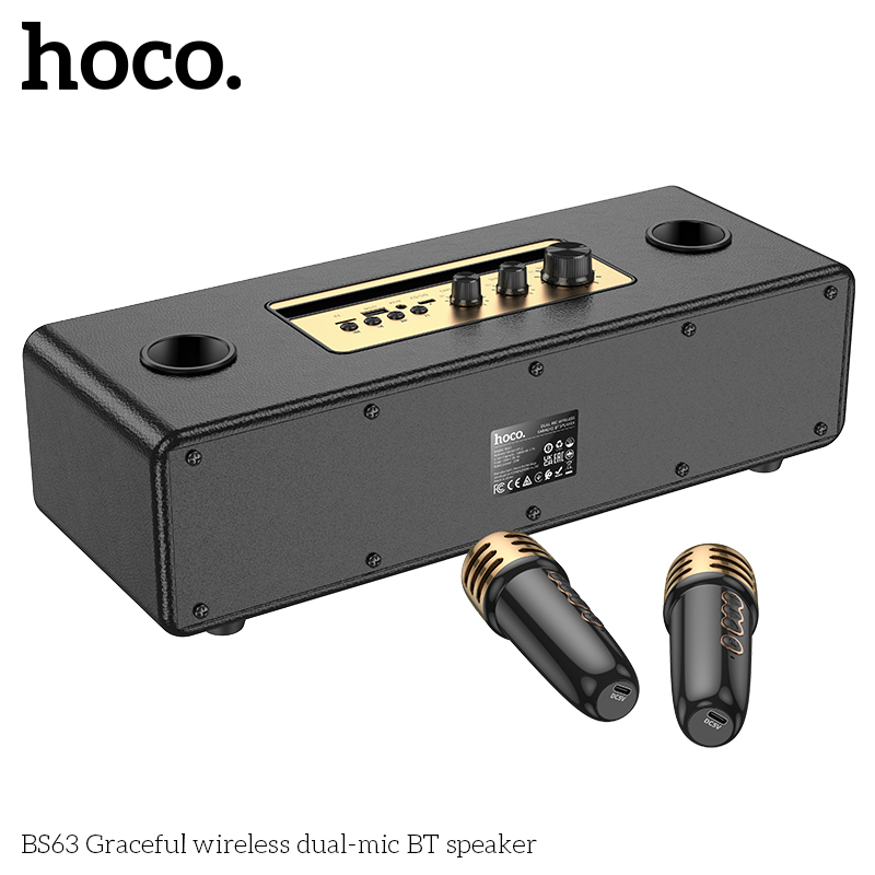 Loa Bluetooth Hoco BS63 kèm 2 mic