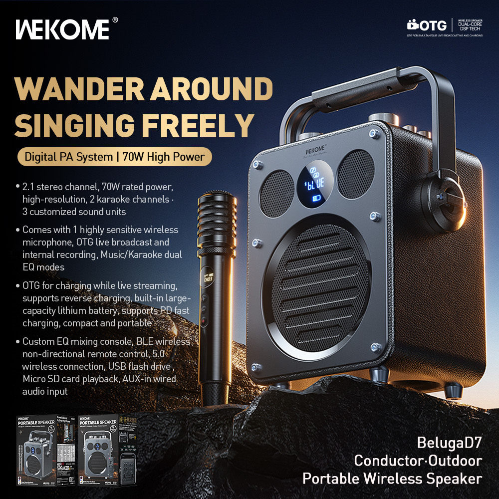 Loa Karaoke Bluetooth HIFI WEKOME Beluga D7