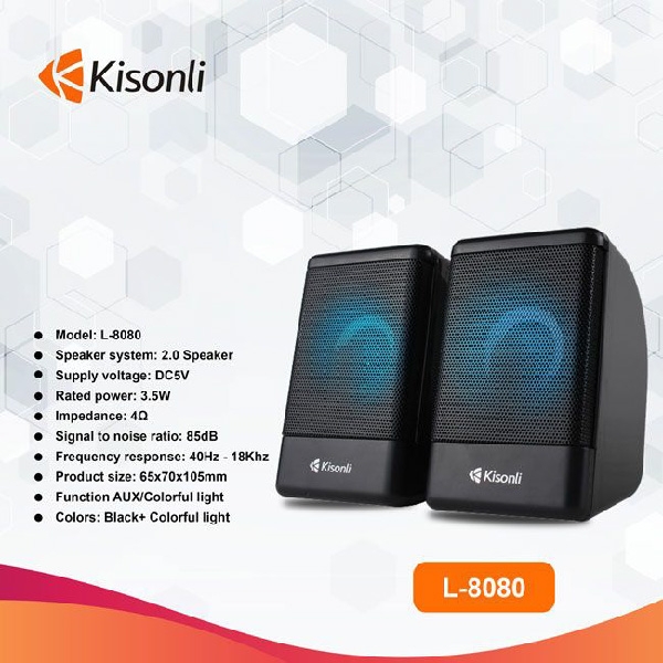 Loa Vi tính Kisonli 2.0 L-8080 đen