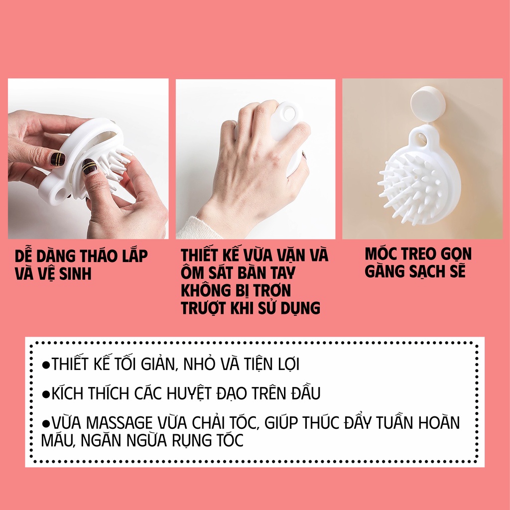 Lược Gội Đầu Massage 9X3.3CM