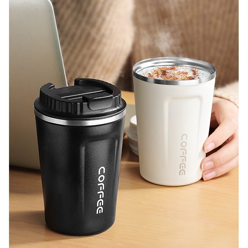 Ly nước Giữ Nhiệt Inox Coffee 510ml Nắp Chống Đổ