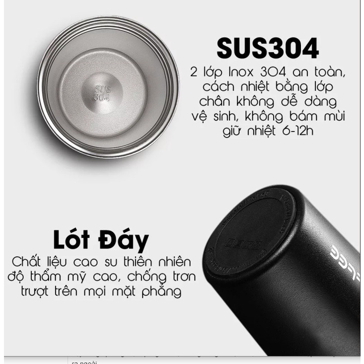 Ly nước Giữ Nhiệt Inox Coffee 510ml Nắp Chống Đổ