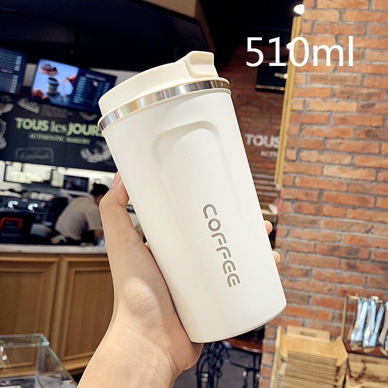 Ly nước Giữ Nhiệt Inox Coffee 510ml Nắp Chống Đổ