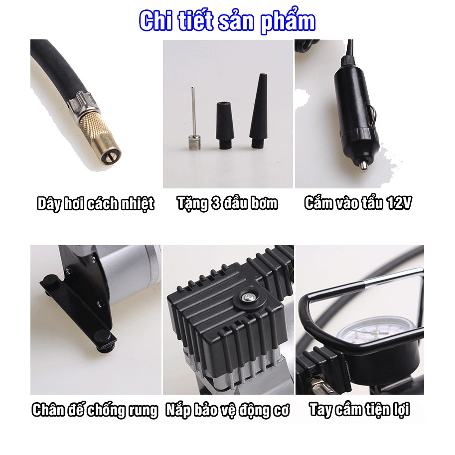 Máy Bơm Bánh Xe Hơi Shu Dika 12v loại nhỏ