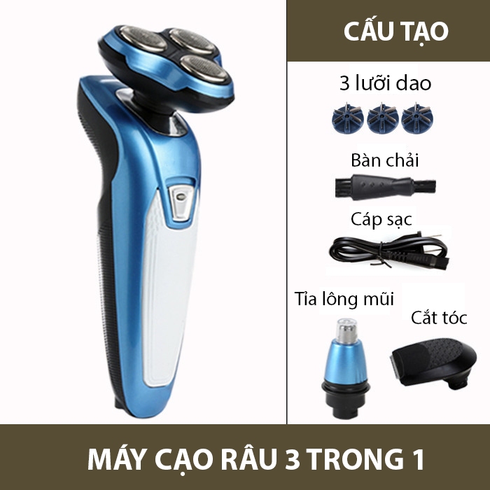 Máy cạo râu, tông đơ, tỉa mũi 3in1 LINGKE FS-3188