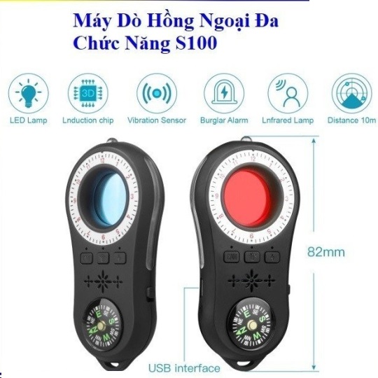 Máy dò S100 tìm camera quay lén, định vị, nghe trộm