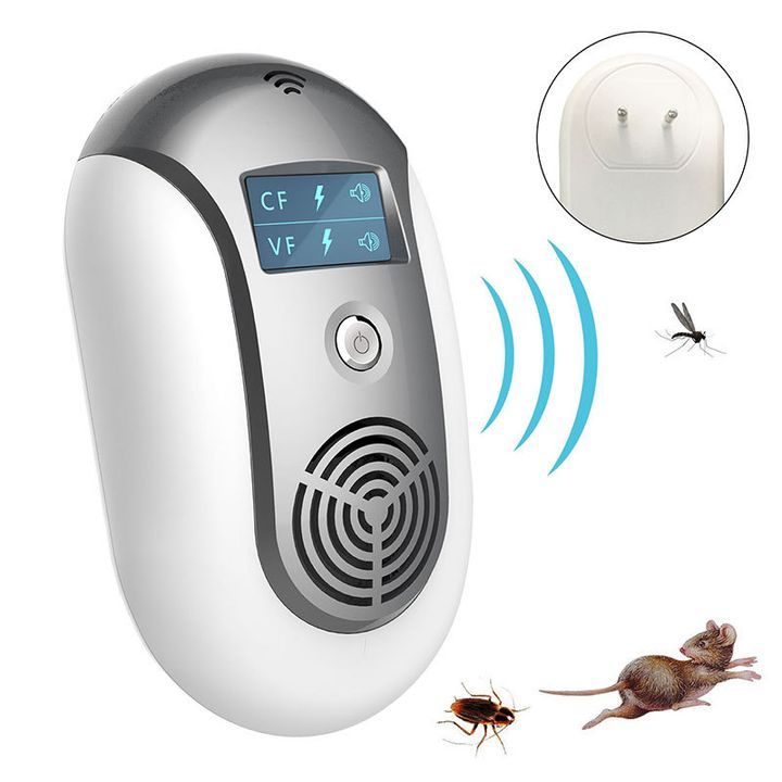 Máy Đuổi Chuột Gián Muỗi Ruồi Kiến Mối Côn Trùng Electronic Có LCD màu inbox hay ngãu nhiên
