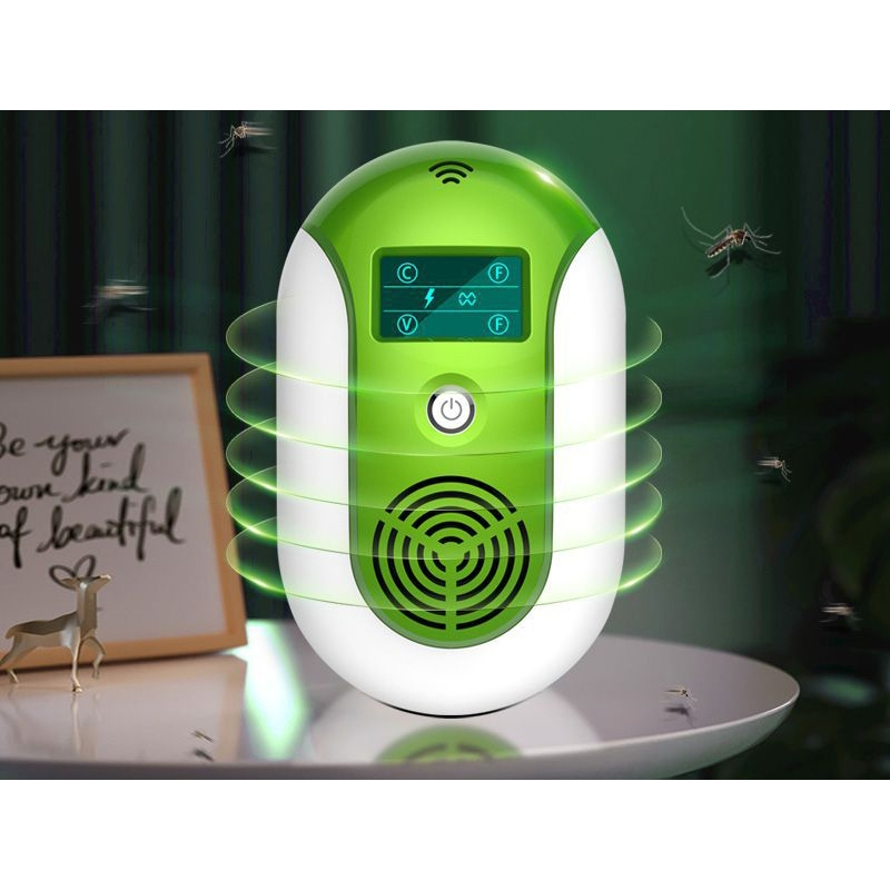 Máy Đuổi Chuột Gián Muỗi Ruồi Kiến Mối Côn Trùng Electronic Có LCD màu inbox hay ngãu nhiên
