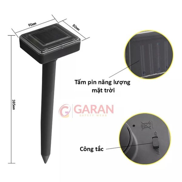 Máy Đuổi Chuột Năng Lượng Mặt Trời.