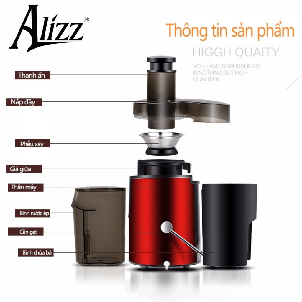 Máy ép trái cây nguyên chất 1000w ALIZZ 13602 500ml