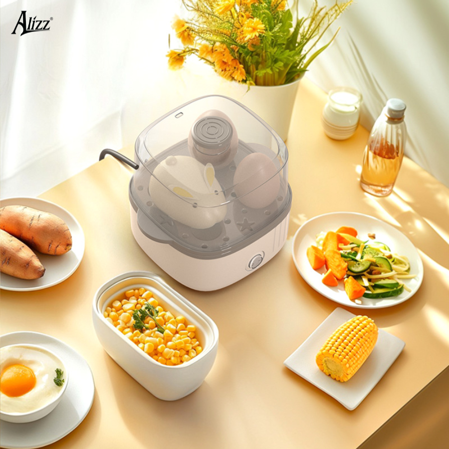 Máy hấp trứng thực phẩm 2 tầng đa năng ALIZZ AL-14550