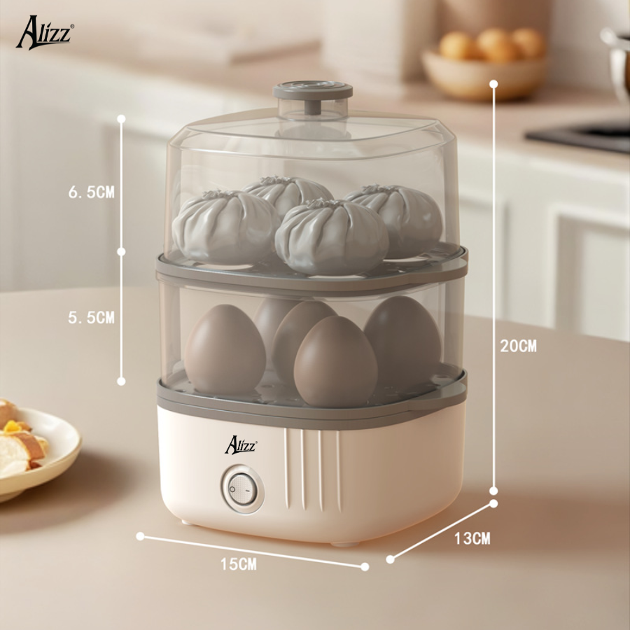 Máy hấp trứng thực phẩm 2 tầng đa năng ALIZZ AL-14550