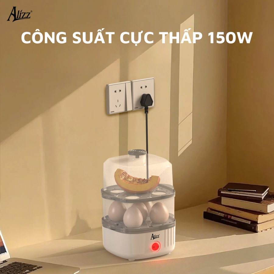 Máy hấp trứng thực phẩm 2 tầng đa năng ALIZZ AL-14550