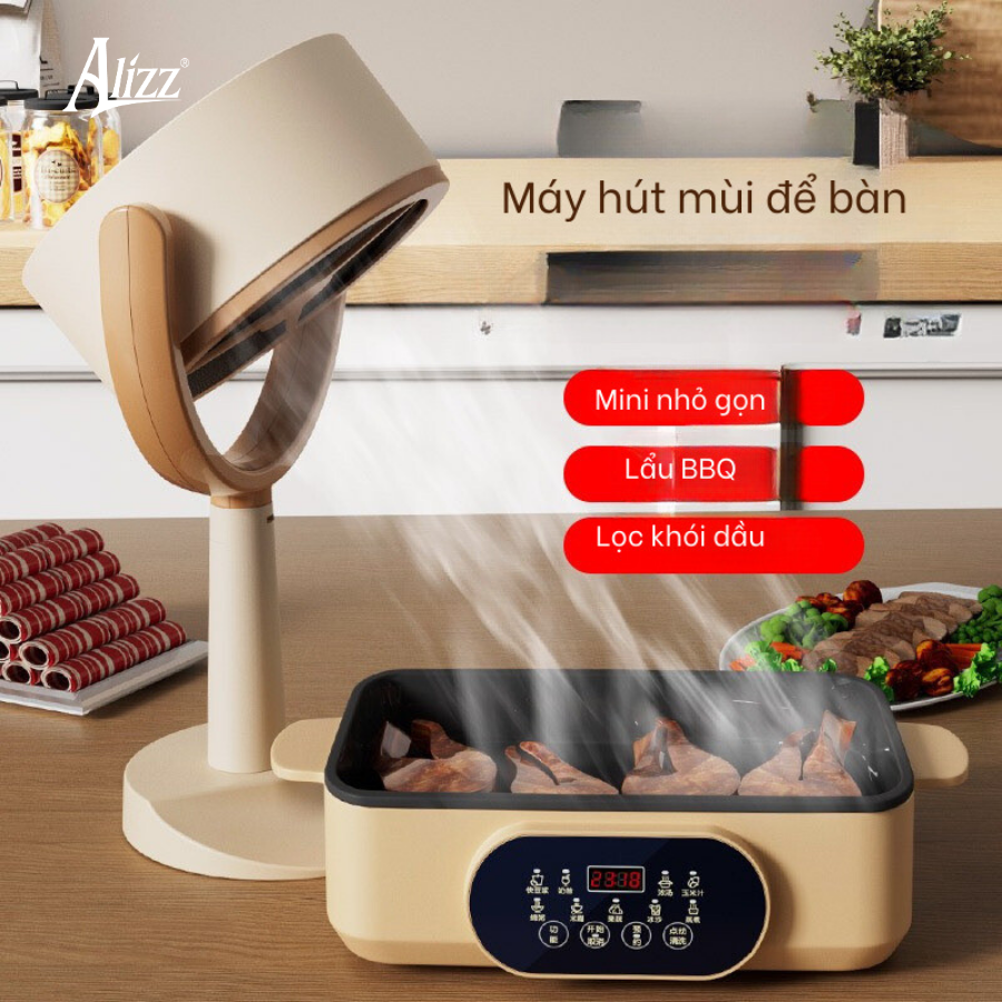 Máy Hút Mùi Khói Dầu Để Bàn Mini ALIZZ – 14837
