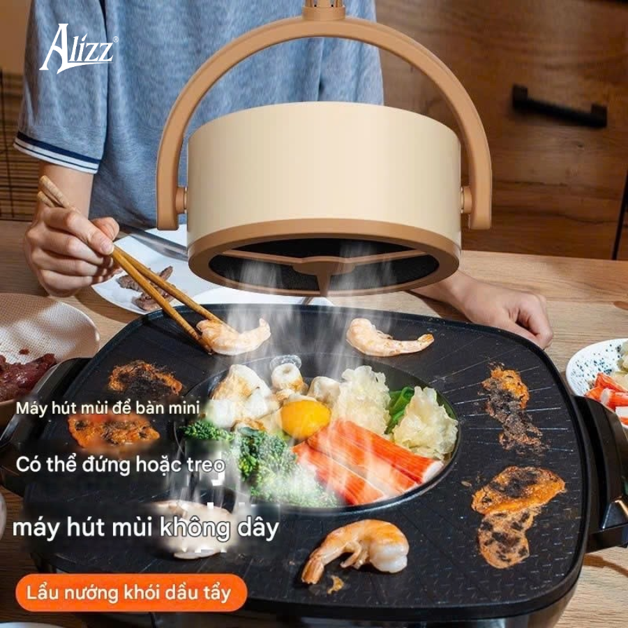 Máy Hút Mùi Khói Dầu Để Bàn Mini ALIZZ – 14837