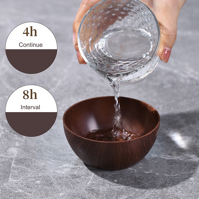 Máy Khuếch Tán Xông Tinh Dầu Vân Gỗ (hình Tròn)