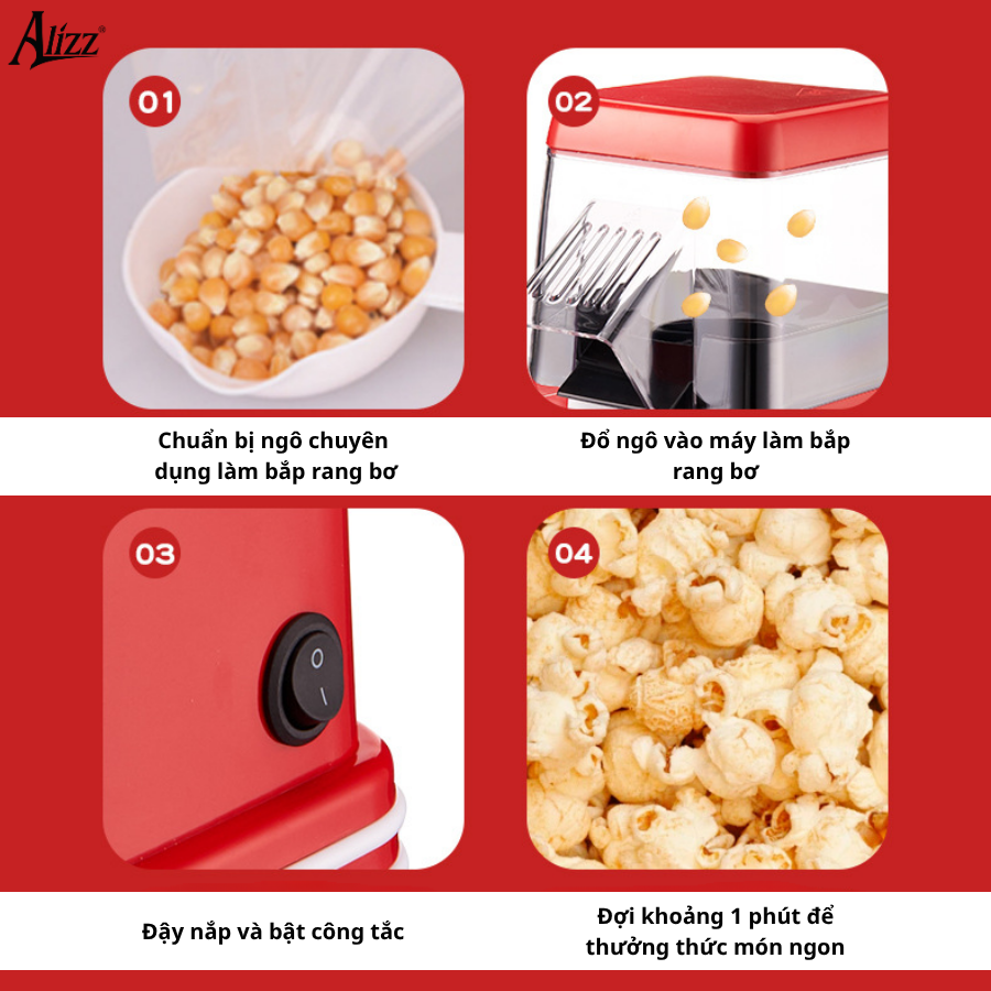 Máy làm bỏng ngô/ bắp ALIZZ AL-14228