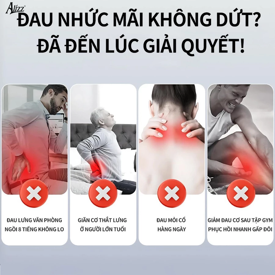 Máy massage cầm tay toàn thân 8 đầu ALIZZ AL-14487