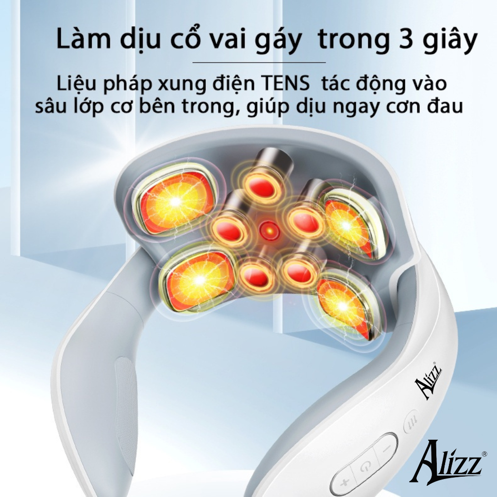 Máy Massage Cổ Xung Điện 5 Đầu Rung ALIZZ AL-13605