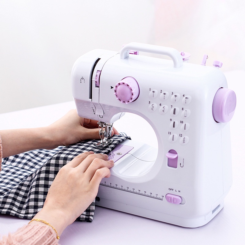 Máy May Mini Gia Đình 505 (12 Loại Khâu). (Đặt hàng trong ngày).