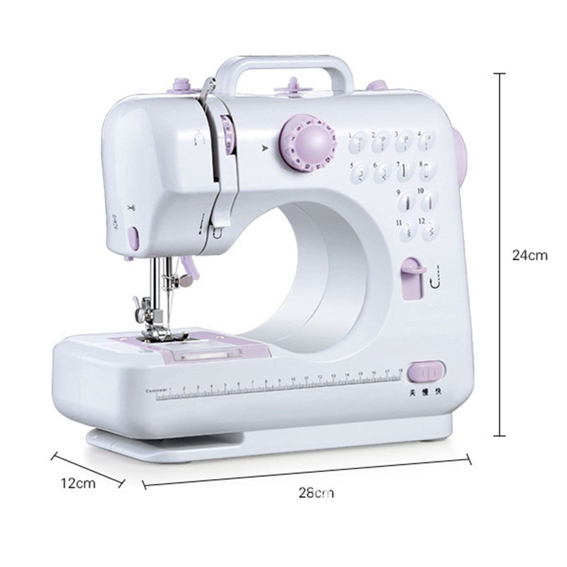 Máy May Mini Gia Đình 505 (12 Loại Khâu). (Đặt hàng trong ngày).