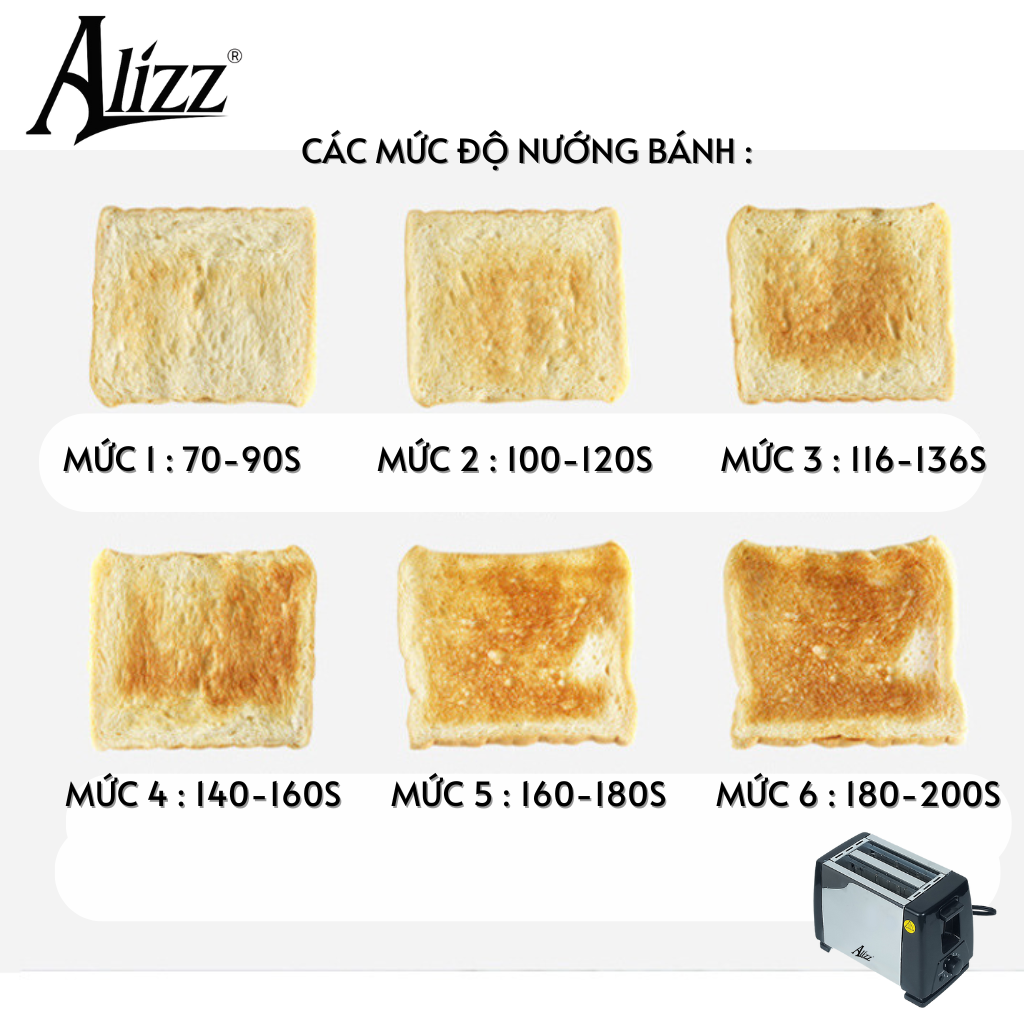 Máy Nướng Bánh Mì Sandwich ALIZZ AL-13579