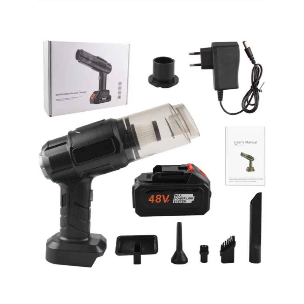 Máy thổi hút bụi 2in1 cầm tay 6631 dùng pin cell (chưa gồm pin)