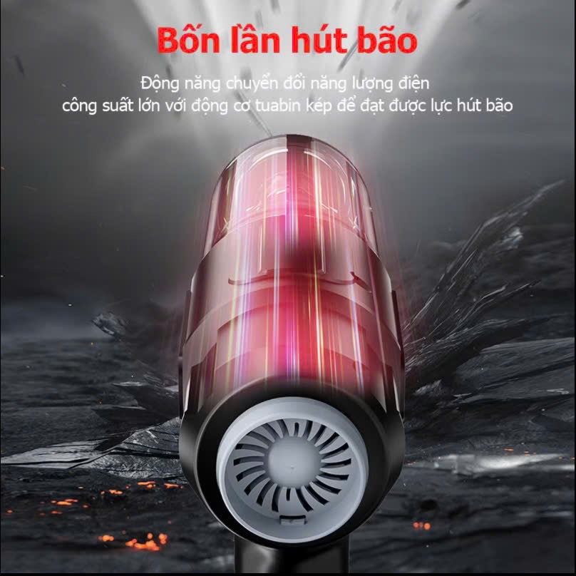 Máy thổi hút bụi 2in1 cầm tay 6631 dùng pin cell (chưa gồm pin)