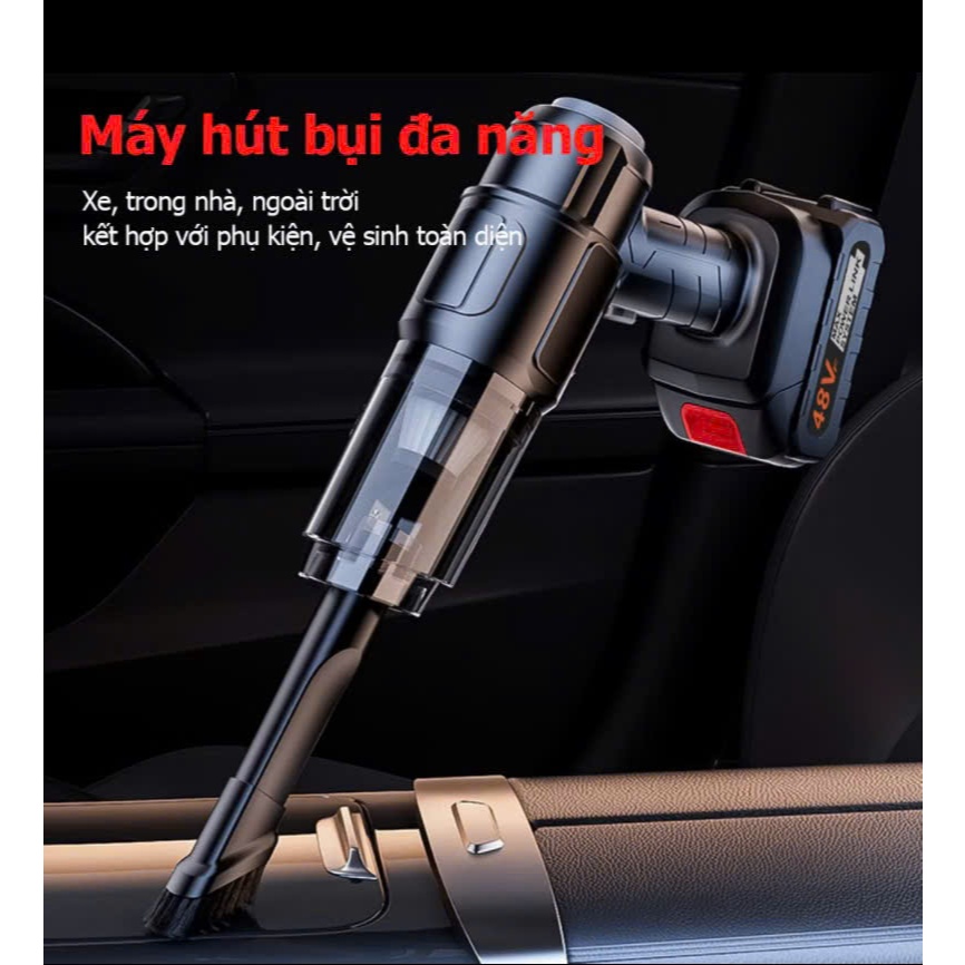 Máy thổi hút bụi 2in1 cầm tay 6631 dùng pin cell (chưa gồm pin)