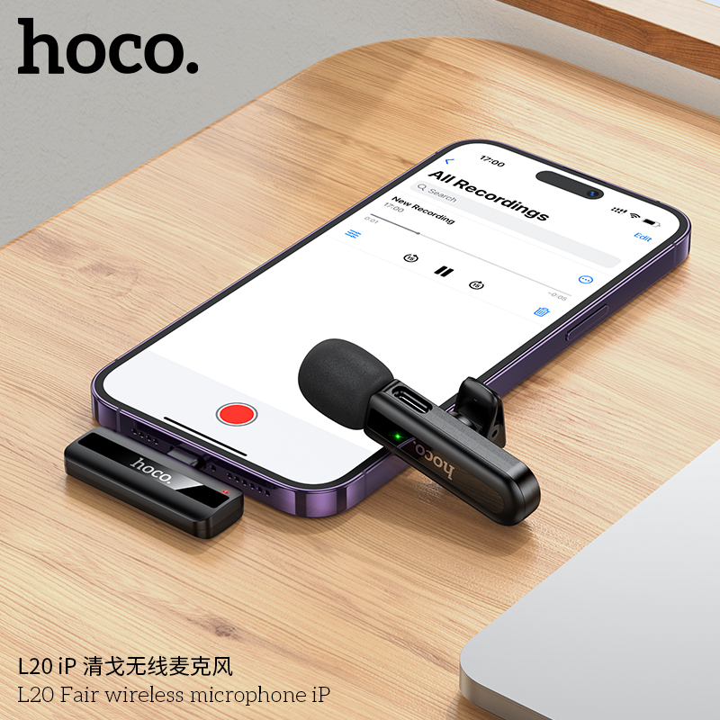 Mic thu âm Hoco L20 đầu Lighting