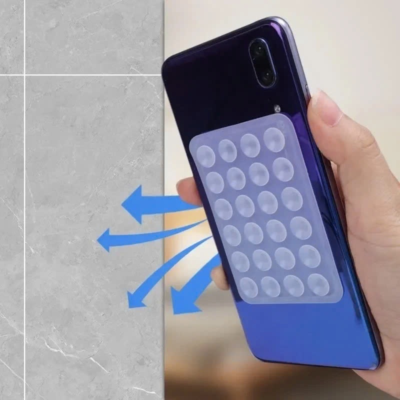 Kệ Điện Thoại Miếng Dán Hút Dính Điện Thoại Silicon 2 Mặt