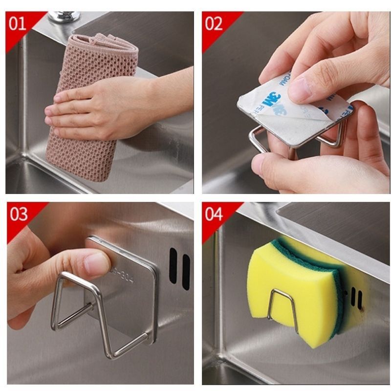 Móc Dán INOX 304 Vuông.
