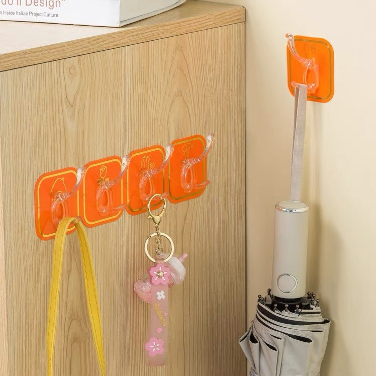 Thanh 6 Móc Dán Tường Siêu Dính Nhiều Màu ngẫu nhiên